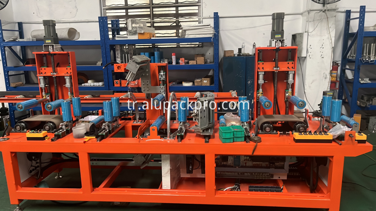 automatic film sticking machine for aluminum